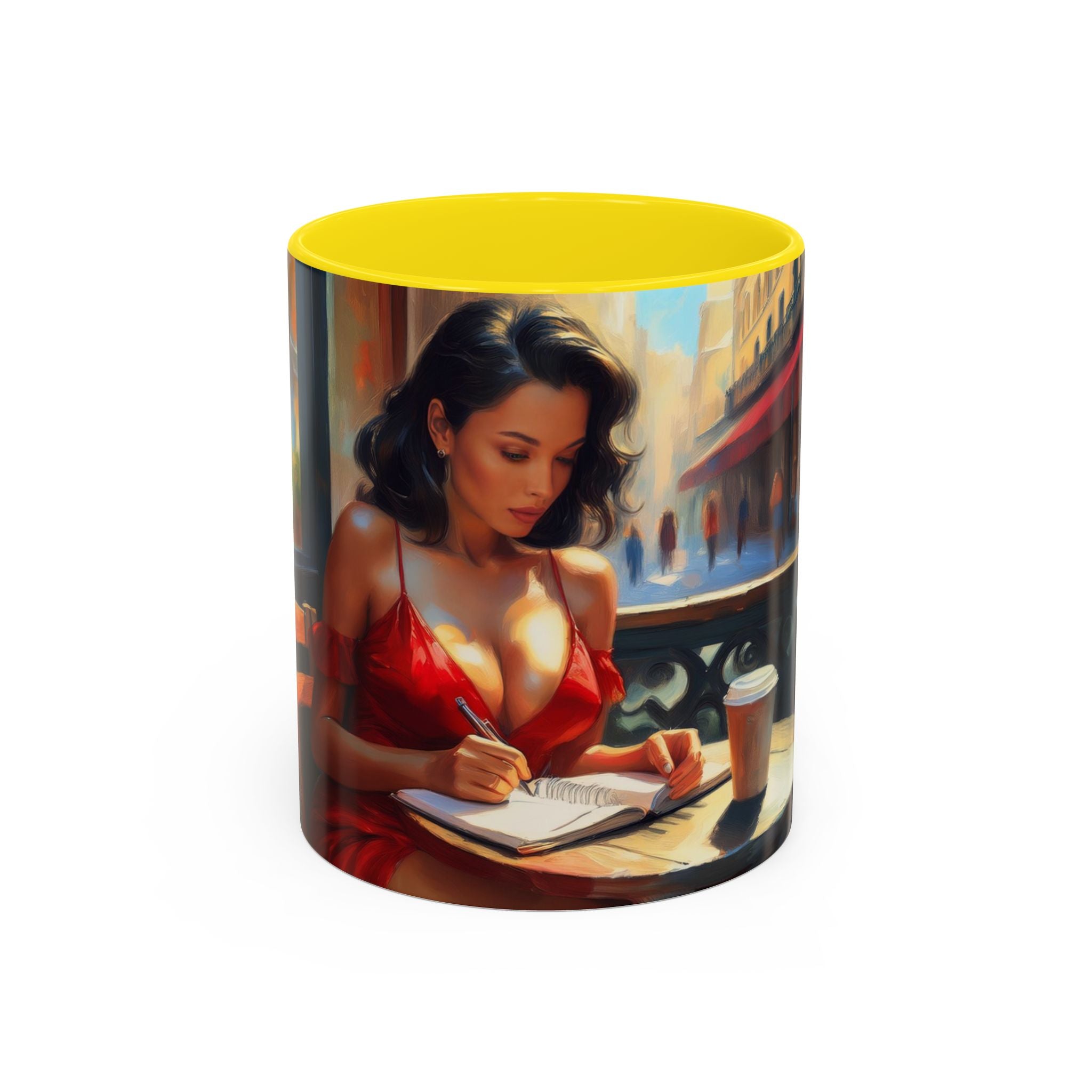Dishwasher-safe Parisian Dream Coffee Mug - 11oz ready for easy cleaning.