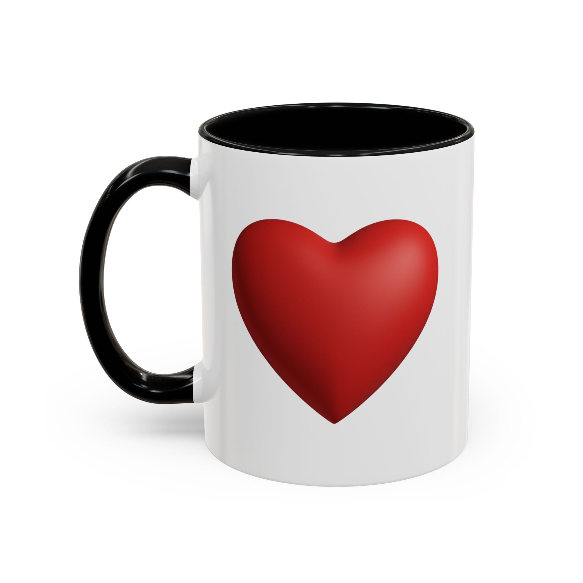 Heart Accent Coffee Mug – Red Heart Design (11oz)
