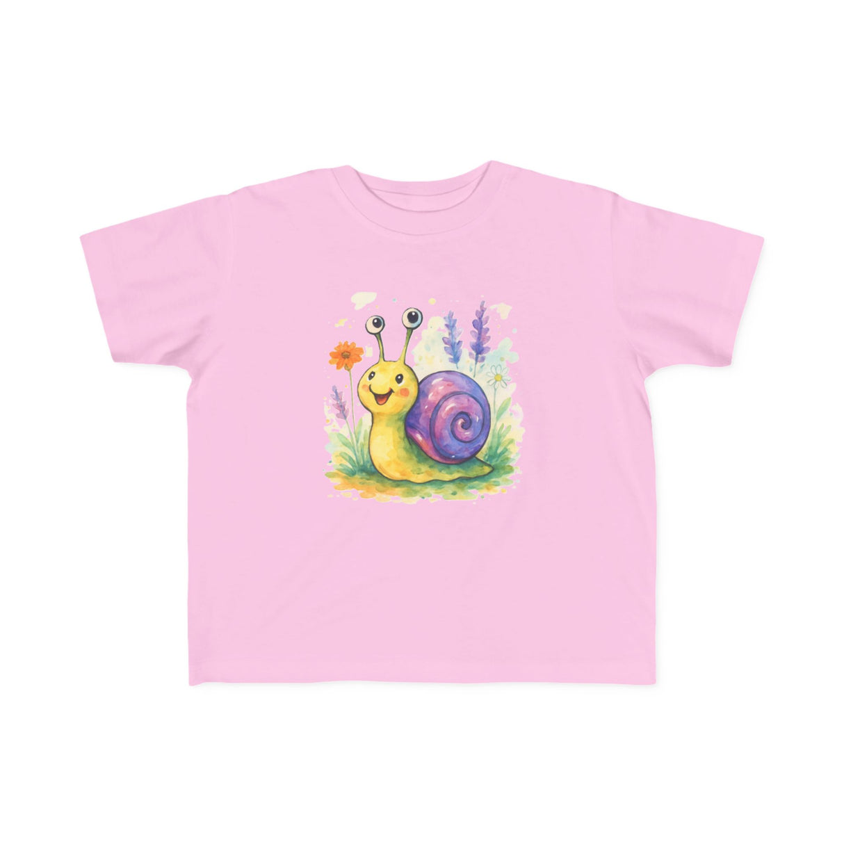 Cute Snail Toddler T-Shirt - Fun and Colorful Jersey Tee for Kids showcasing its creative design.