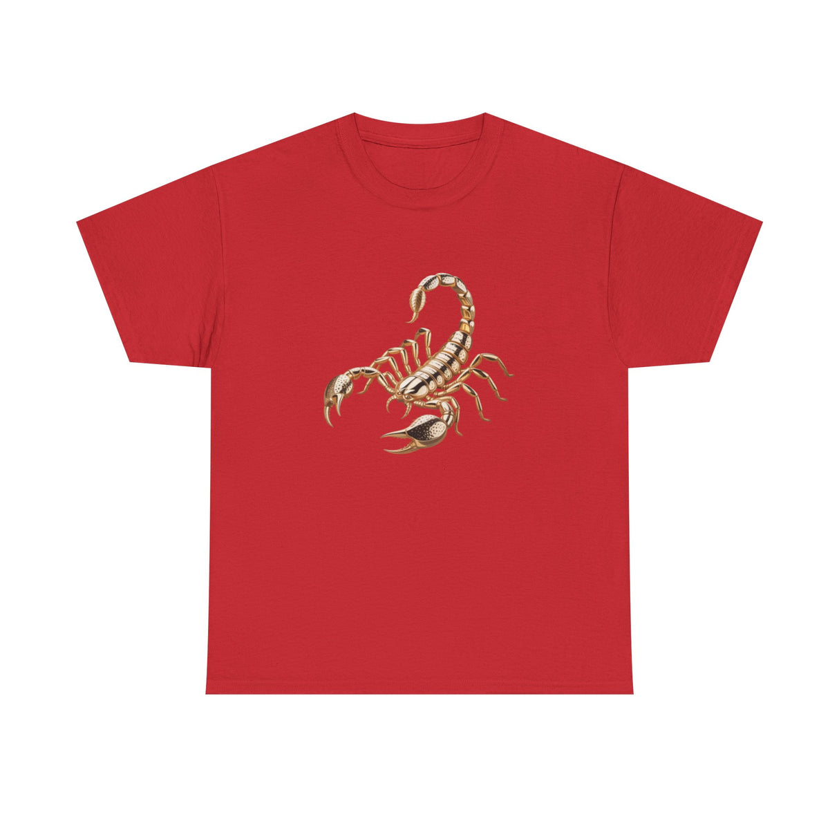 A person wearing the Scorpion Graphic Tee — Desert Scorpion Illustration T-Shirt while walking in nature.