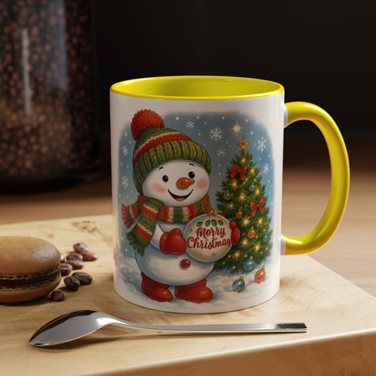Cozy coffee moments shared with the Christmas Snowman Coffee Mug, perfect for holiday gatherings.