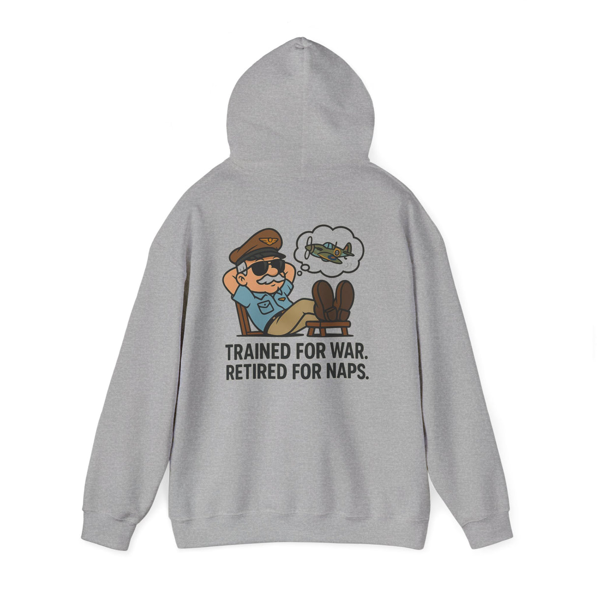 Care instructions label of the Retired for Naps Hoodie, ensuring proper maintenance for lasting comfort.