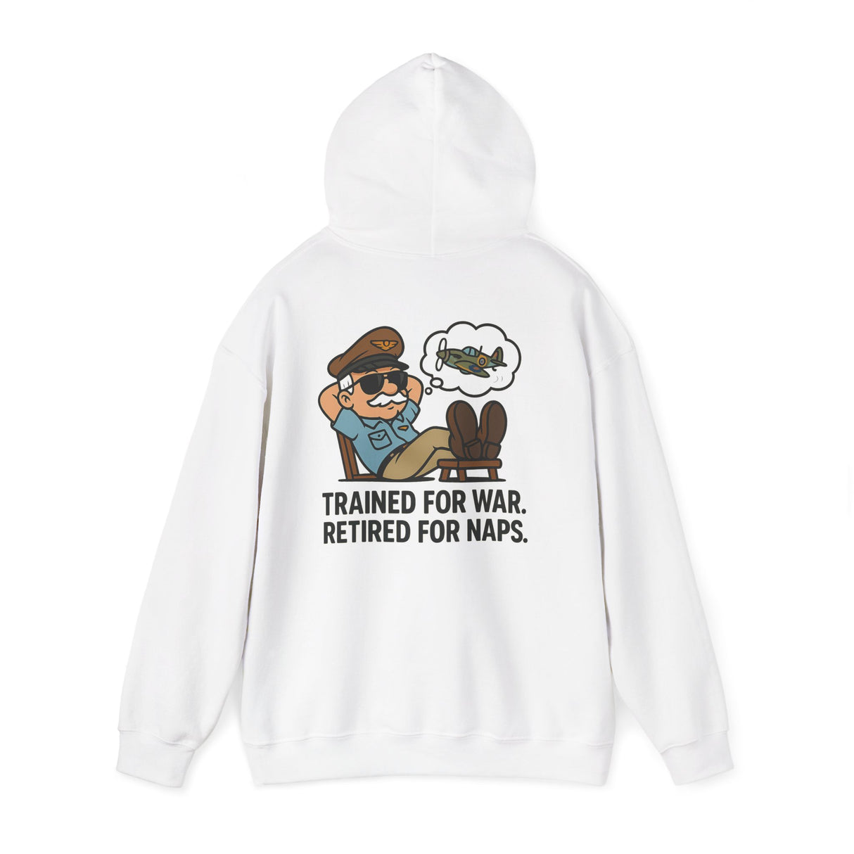 Relaxed fit of the Retired for Naps Hoodie, showcasing its casual style for lounging and everyday wear.