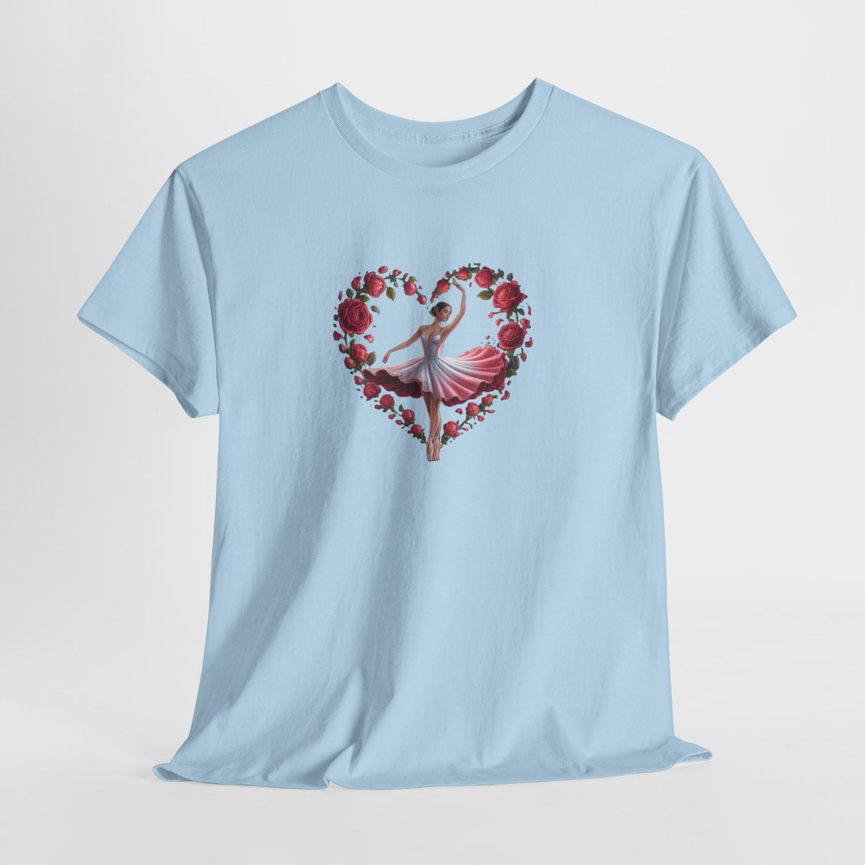 Quality Ballerina T-Shirt featuring a pirouette graphic, perfect for Valentine’s Day fashion.