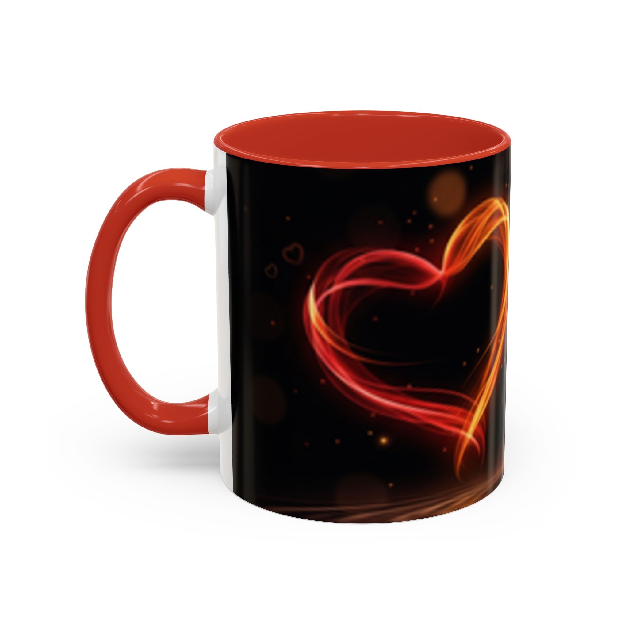 Neon Heart Accent Coffee Mug – Romantic Glow 11/15oz US