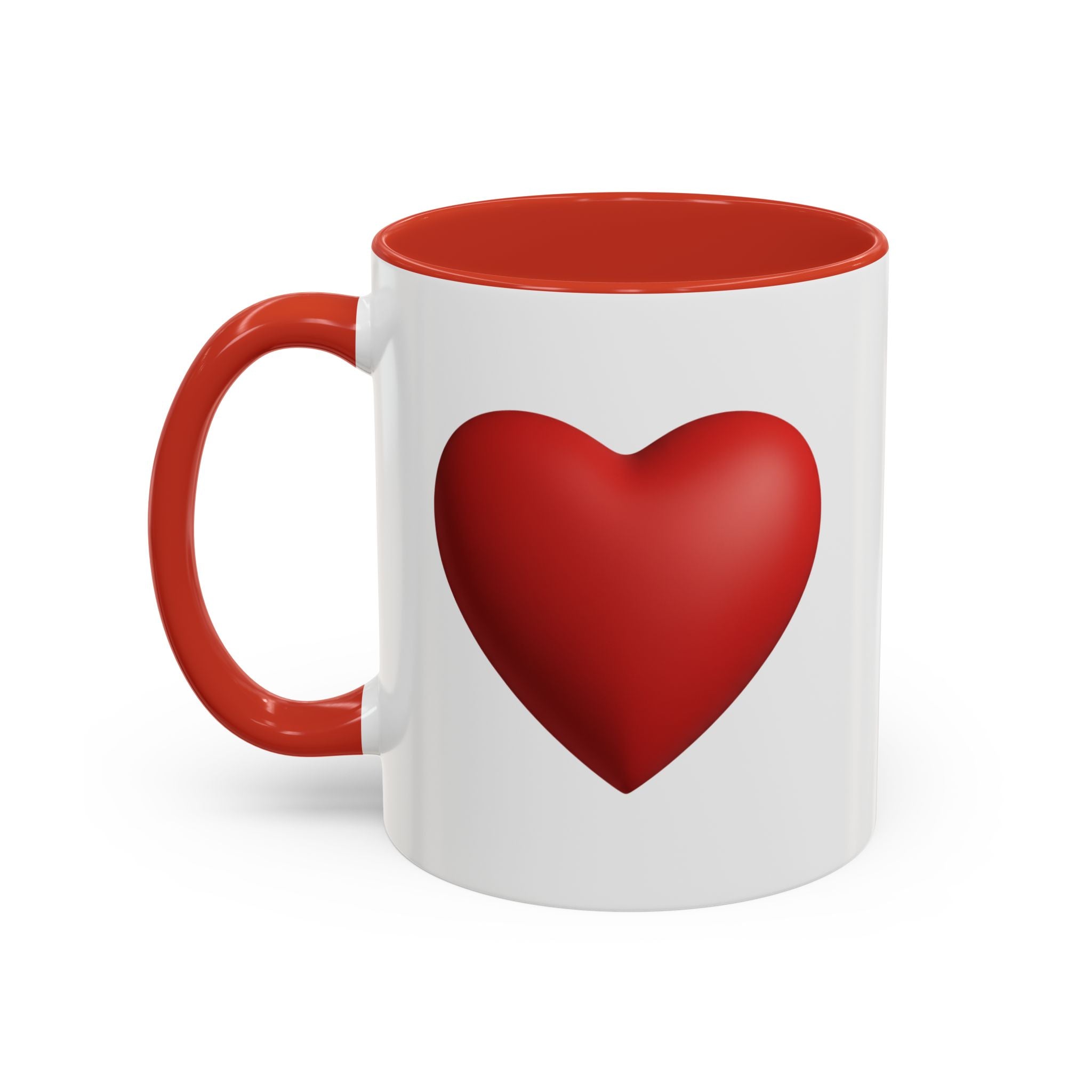 Heart Accent Coffee Mug – Red Heart Design (11oz)