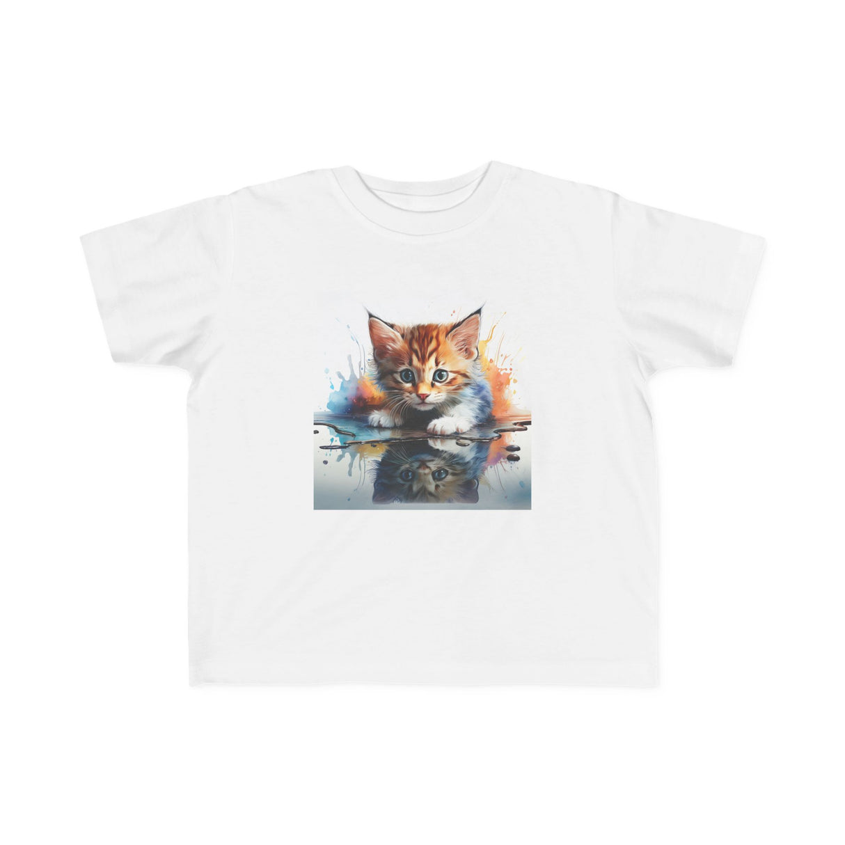 Comfortable fit and cute design of the Whimsical Cat Art Toddler Tee Kids' Clothing, ideal for everyday wear and family gatherings.