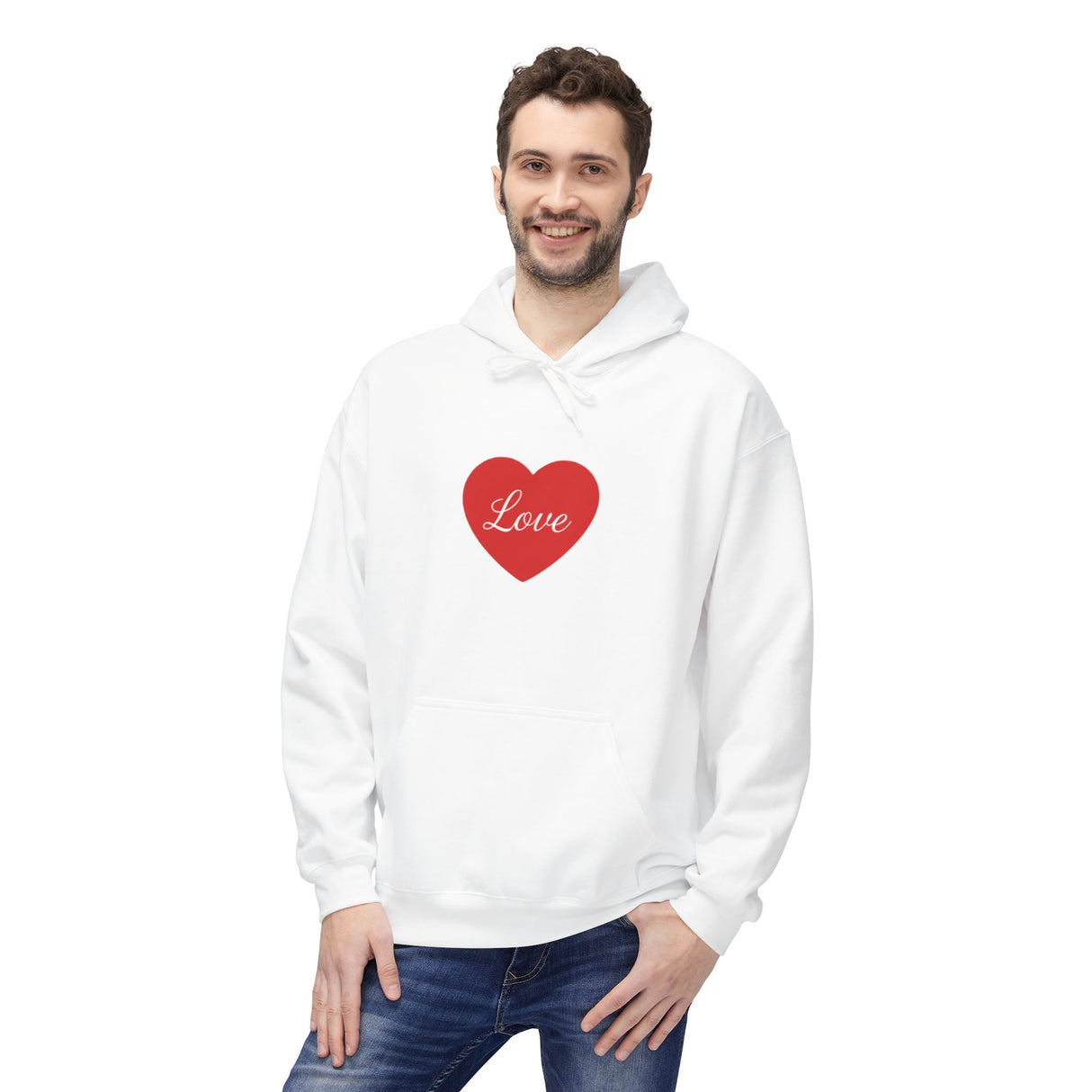 Love Heart Hoodie — Red Heart Graphic Pullover