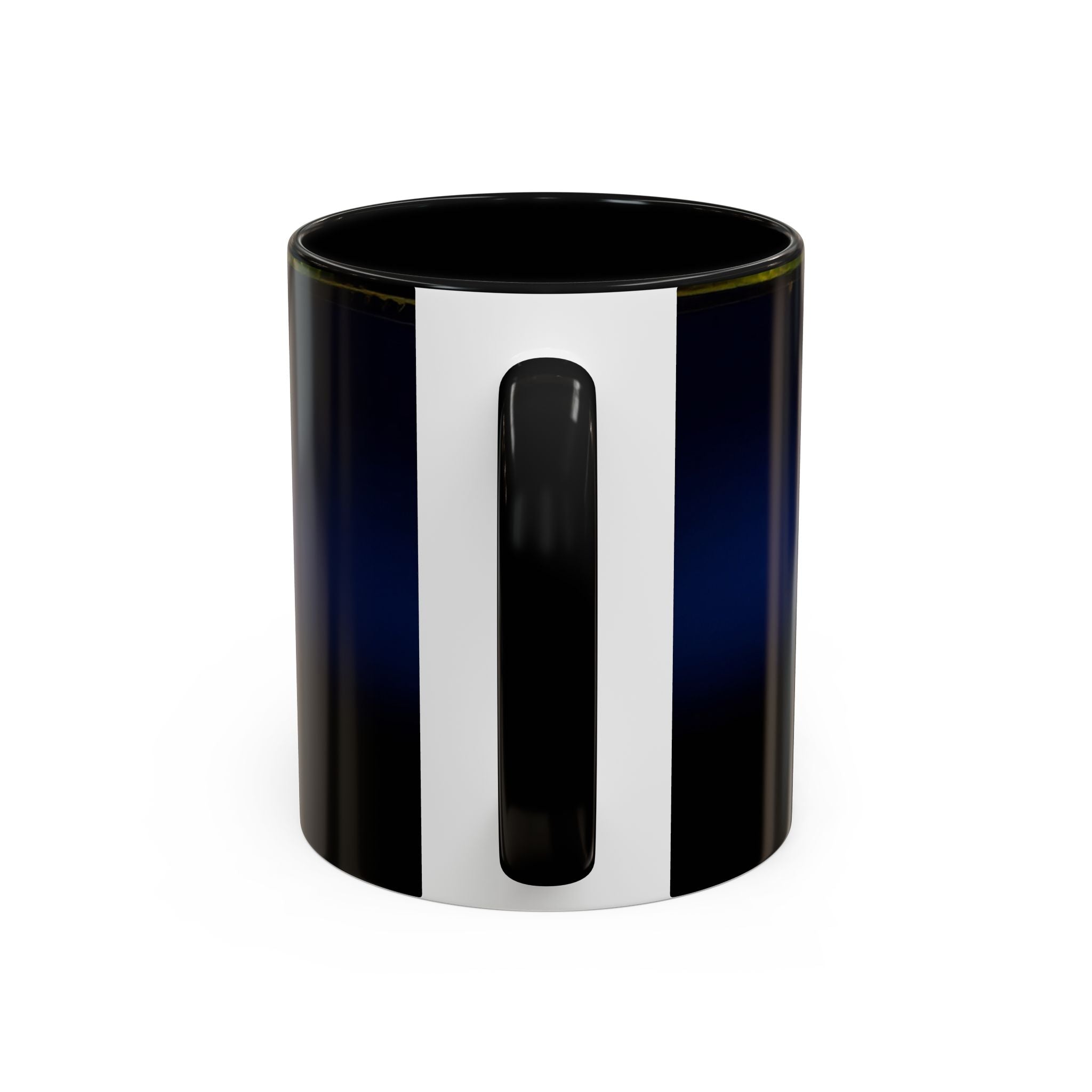 Vintage Pin-Up Coffee Mug - Classic Car Design with steam rising from the hot beverage.