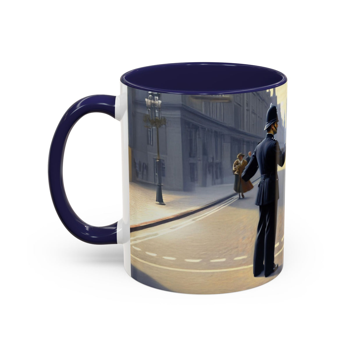 Vintage Glamour Accent Coffee Mug with colorful handle, perfect for special occasions.