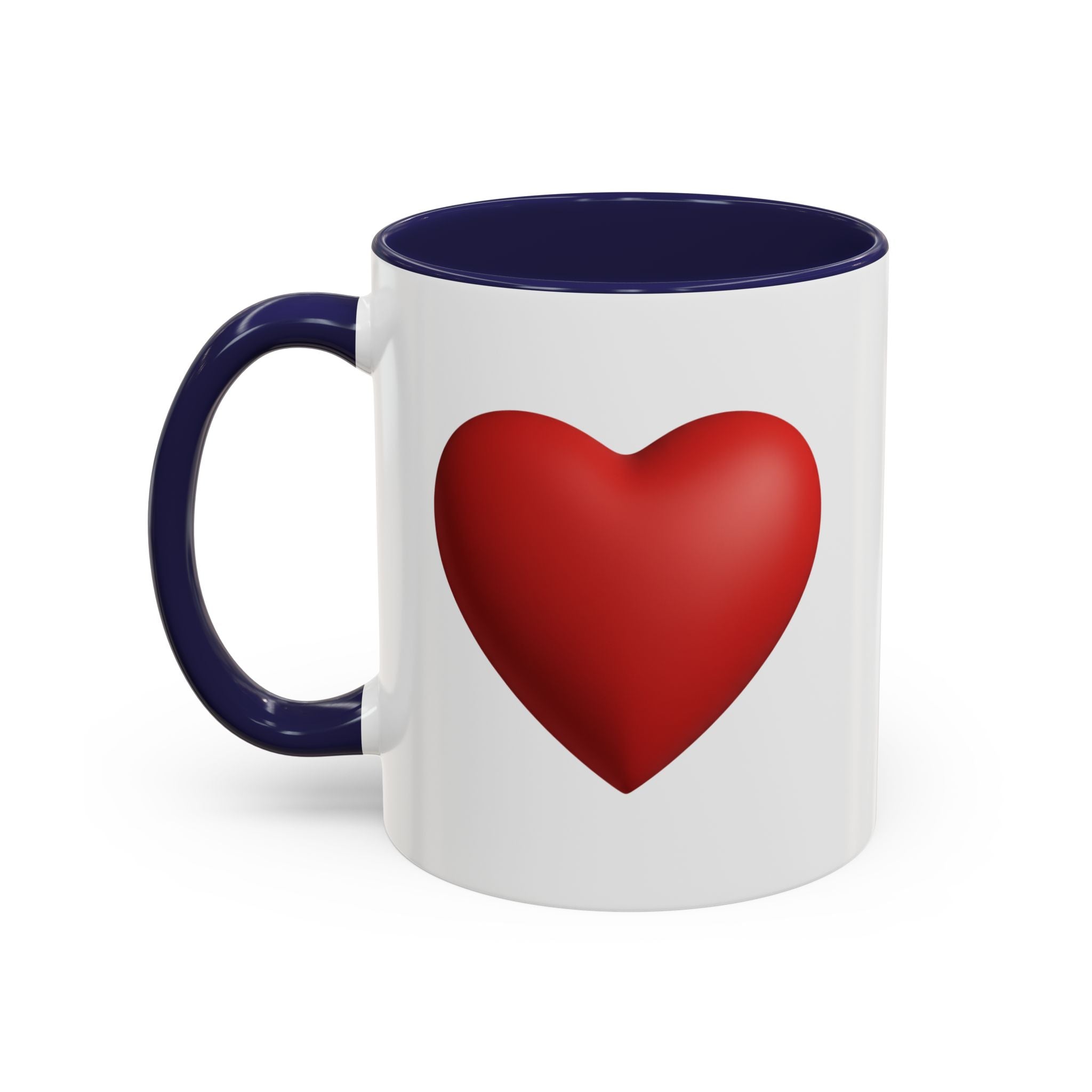 Heart Accent Coffee Mug – Red Heart Design (11oz)