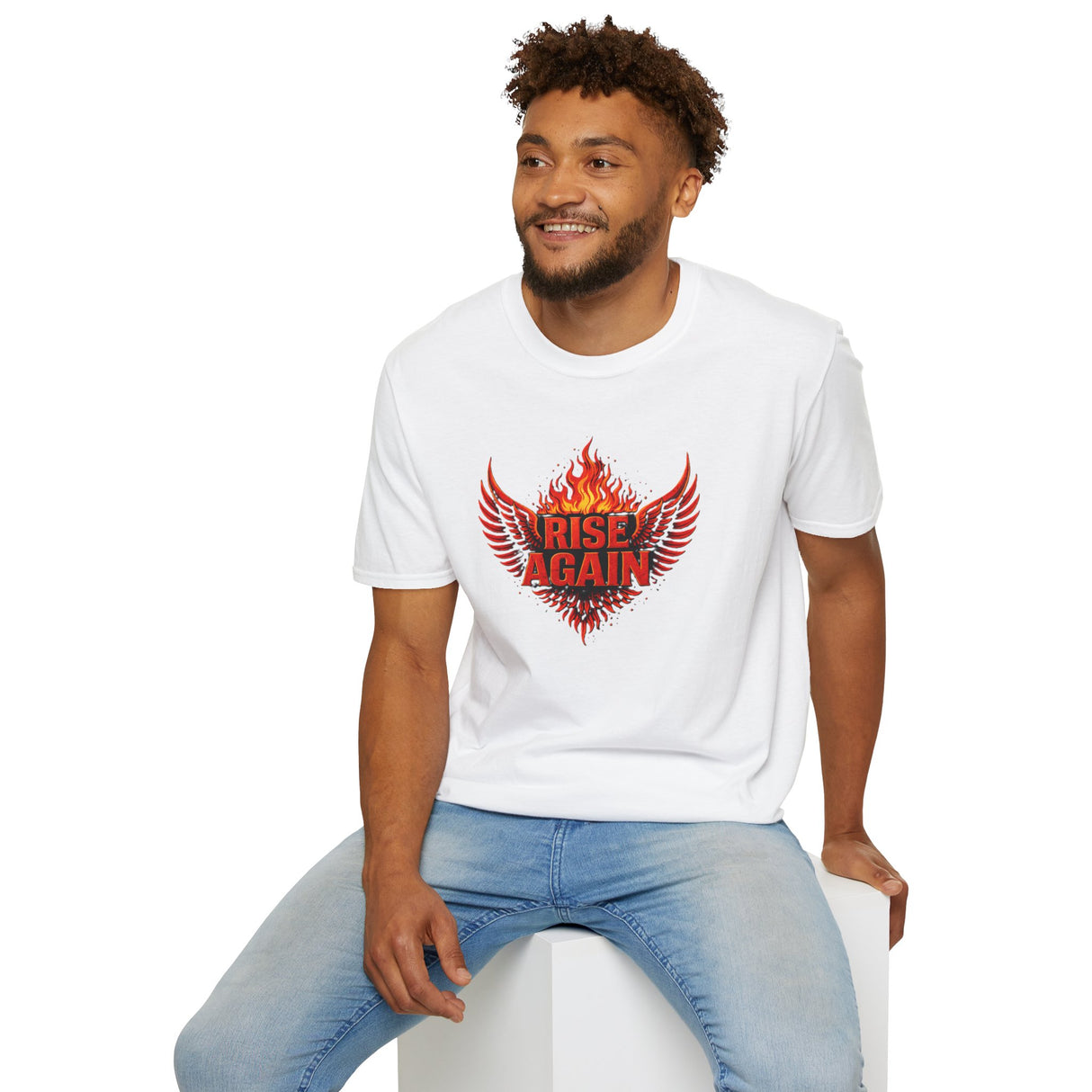 Rise Again Phoenix T-Shirt — Flaming Wings Graphic Tee