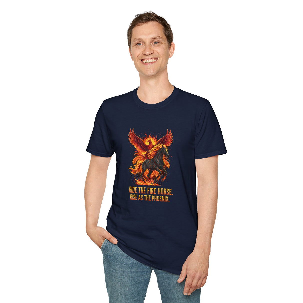 Phoenix Horse T-Shirt — "Ride the Fire Horse, Rise as the Phoenix" Graphic Tee