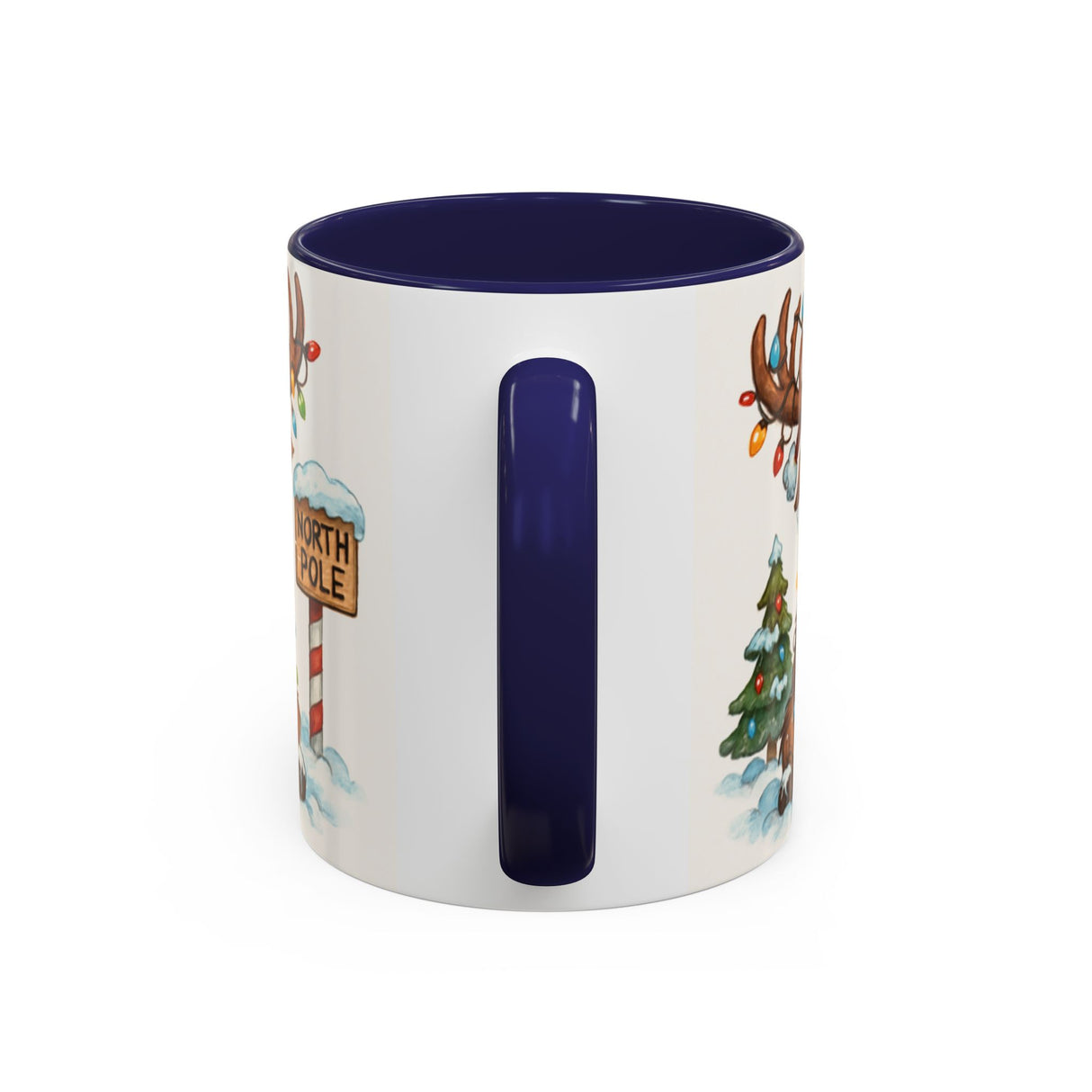 Christmas Reindeer Coffee Mug featuring vibrant colors, ideal for cozying up during the holiday season.