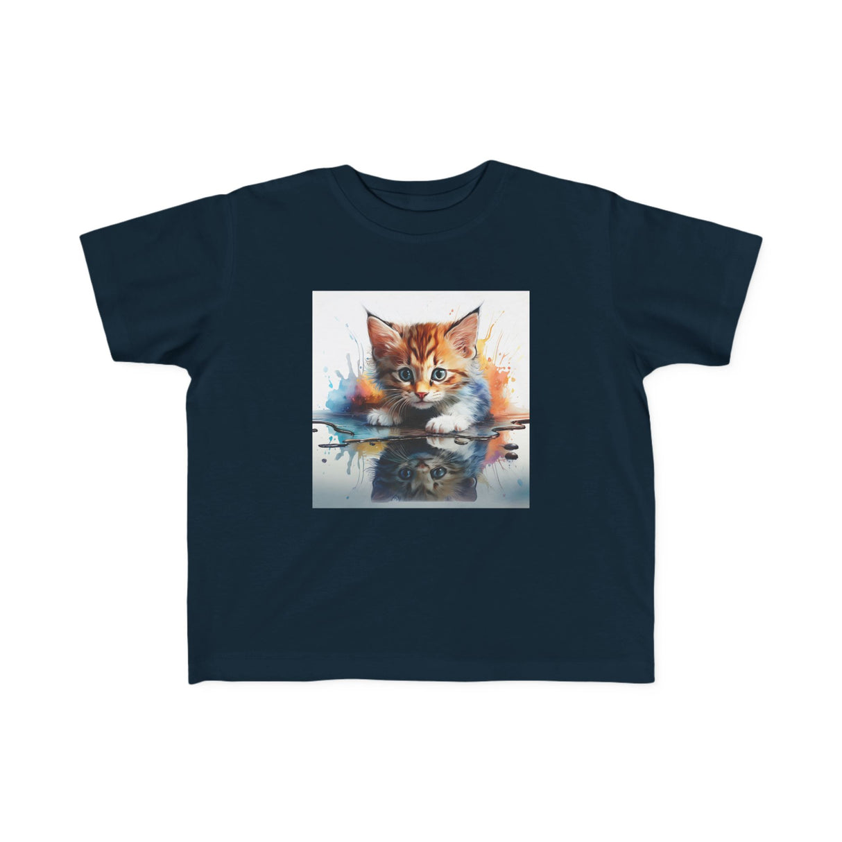 Whimsical Cat Art Toddler Tee Kids' Clothing on display, perfect for birthday gifts and holiday surprises, celebrating children's love for pets.