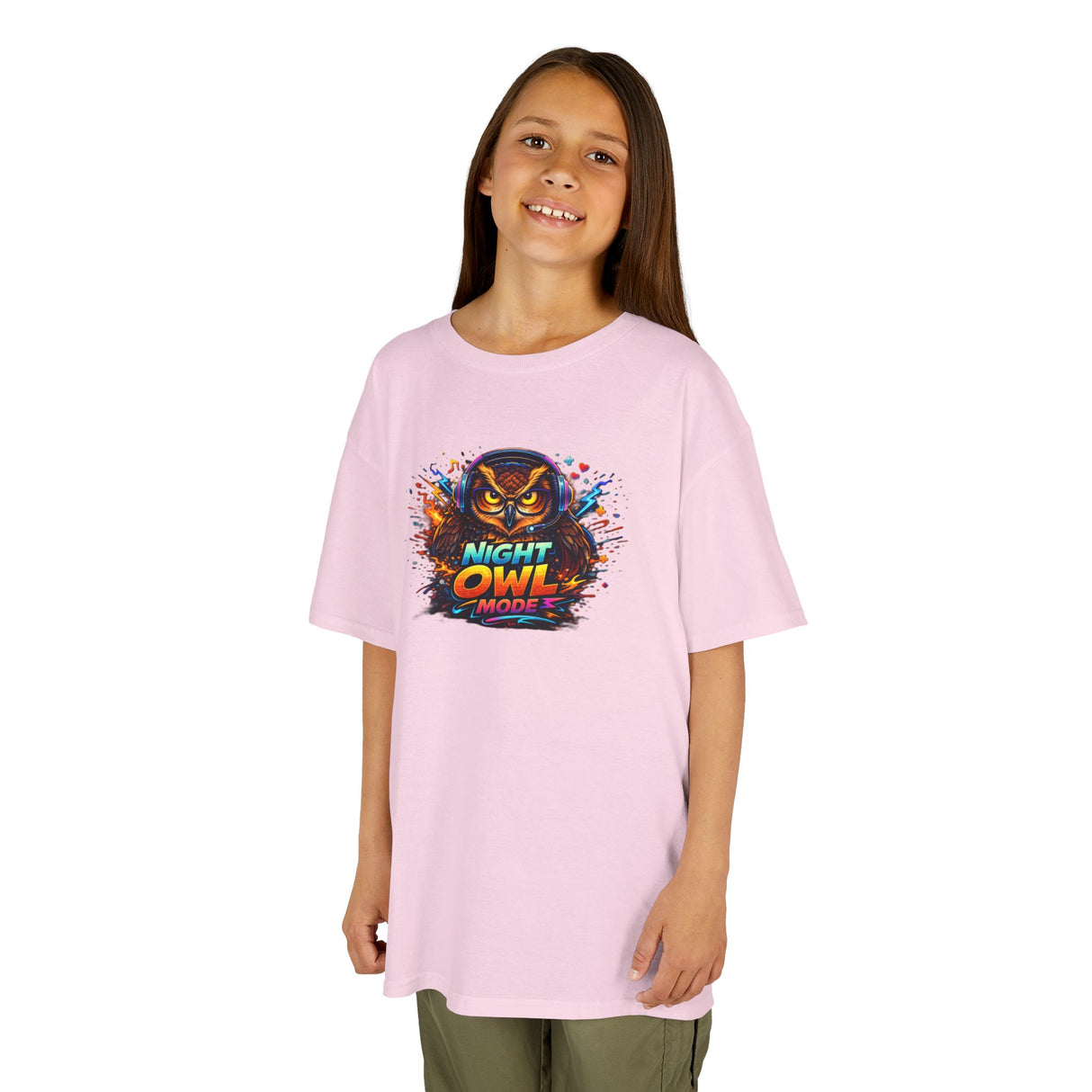 'Night Owl' Colorful Gamer Owl Graphic — Kids Tee