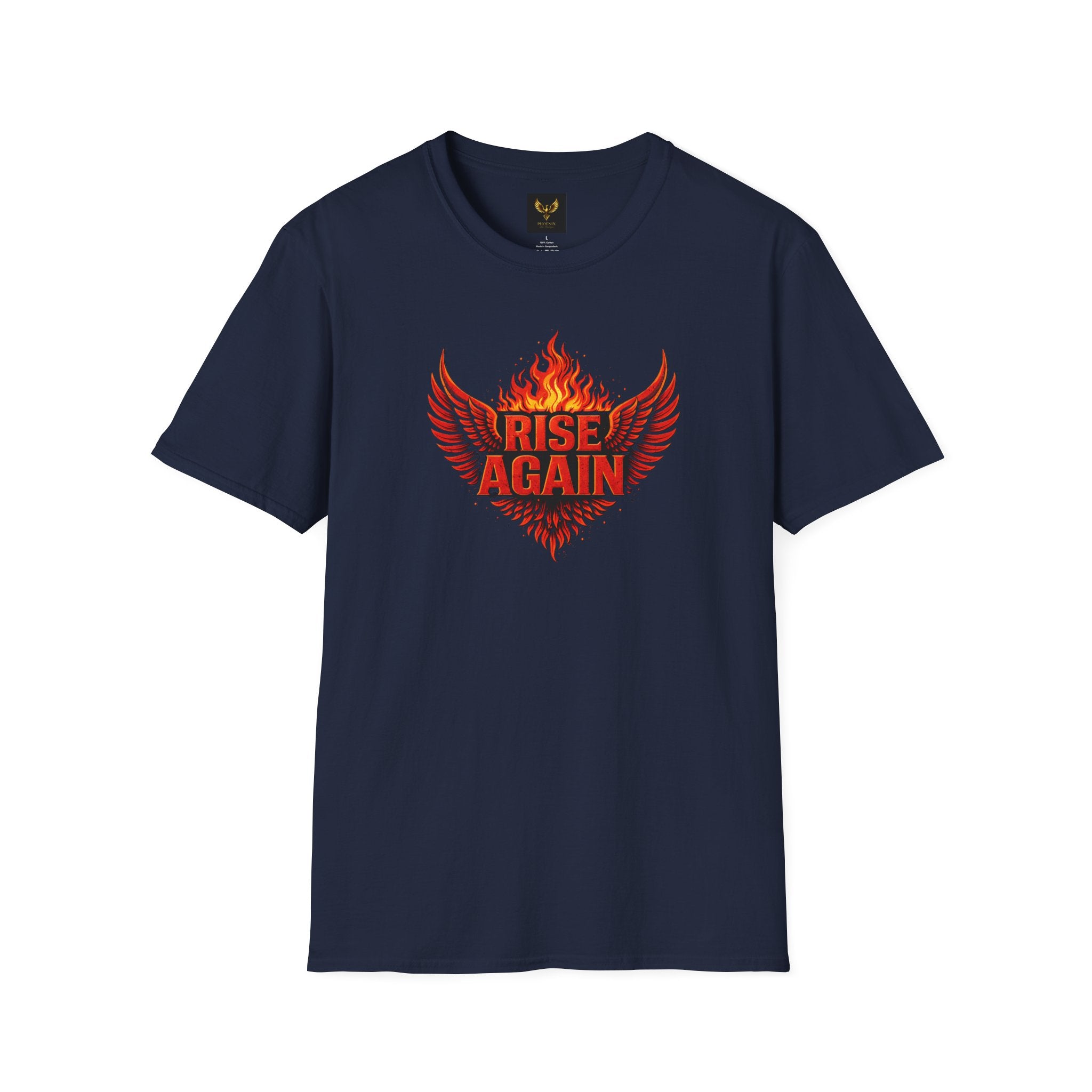 Navy blue t-shirt with &
