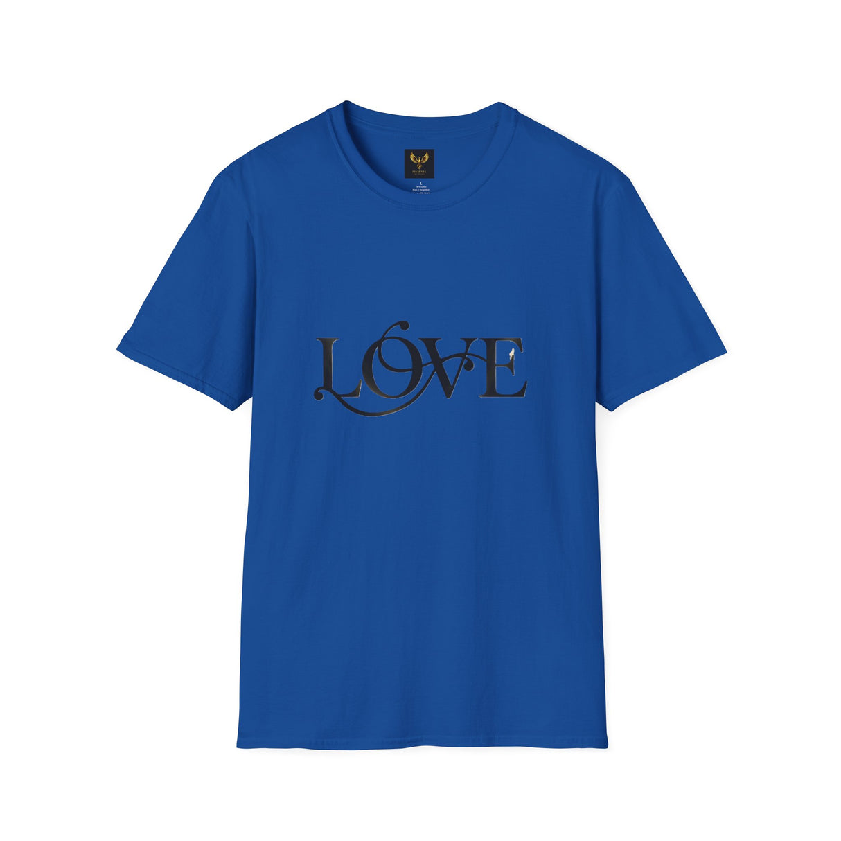Love Script T-Shirt — Elegant Black Typography Tee for Everyday