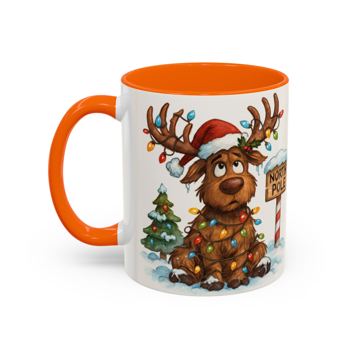 Family-friendly Christmas Reindeer Coffee Mug, perfect for sharing laughs during holiday prep.