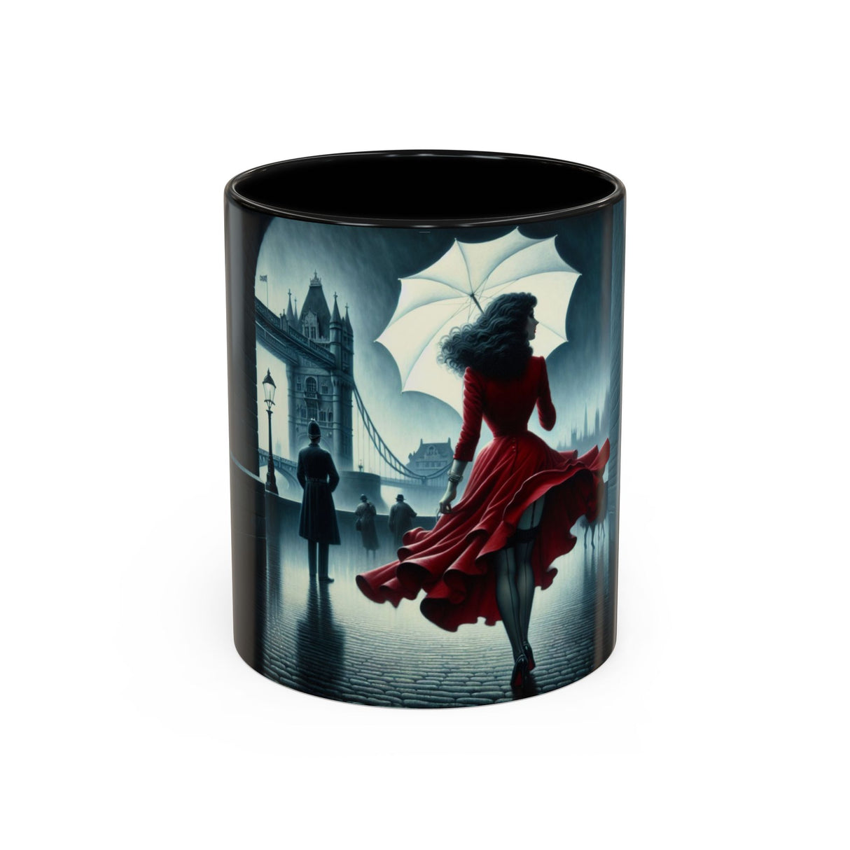 Elegant Cityscape Coffee Mug - 11oz featuring a vibrant city skyline design.