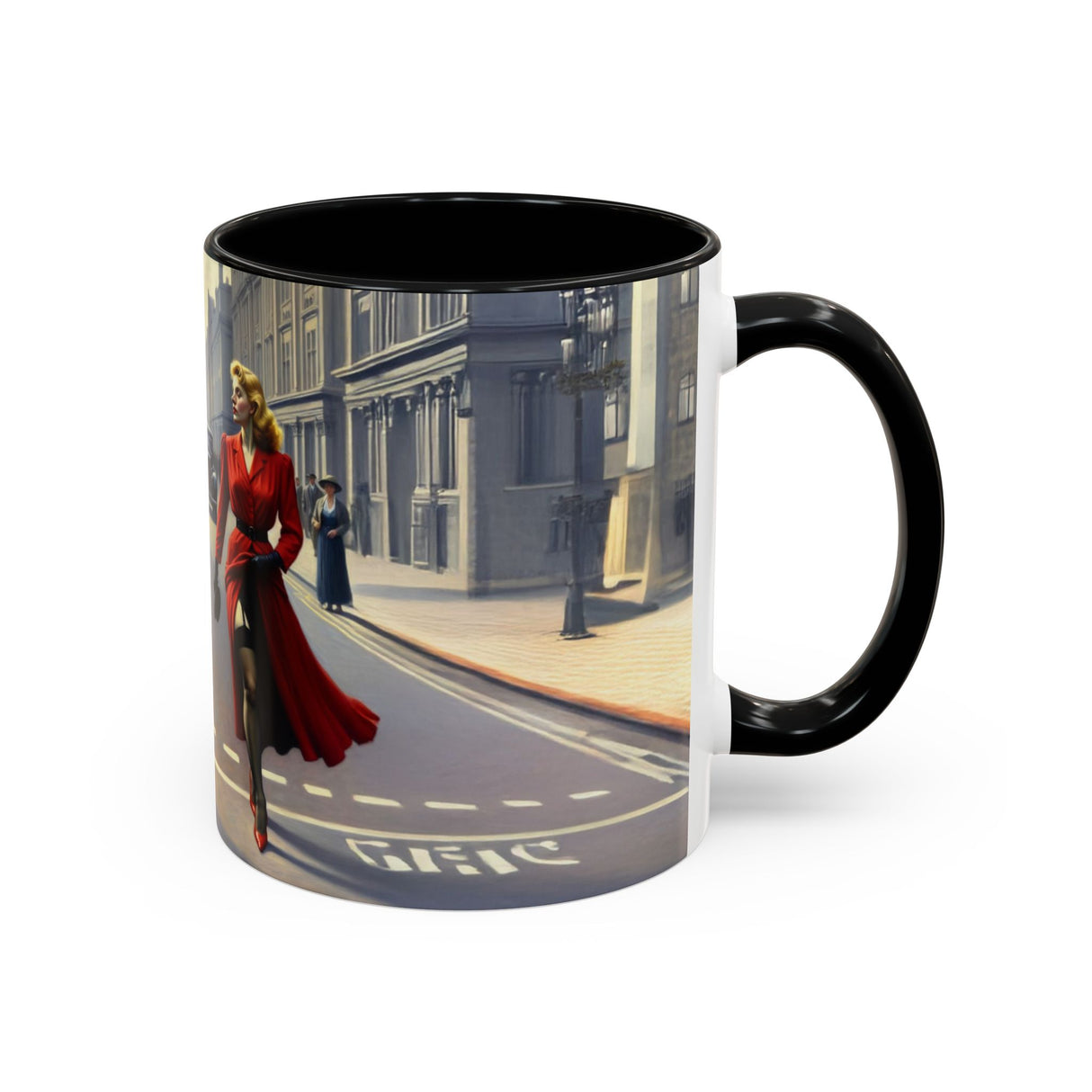 Vintage Glamour Accent Coffee Mug paired with pastries, making a delightful gift idea.