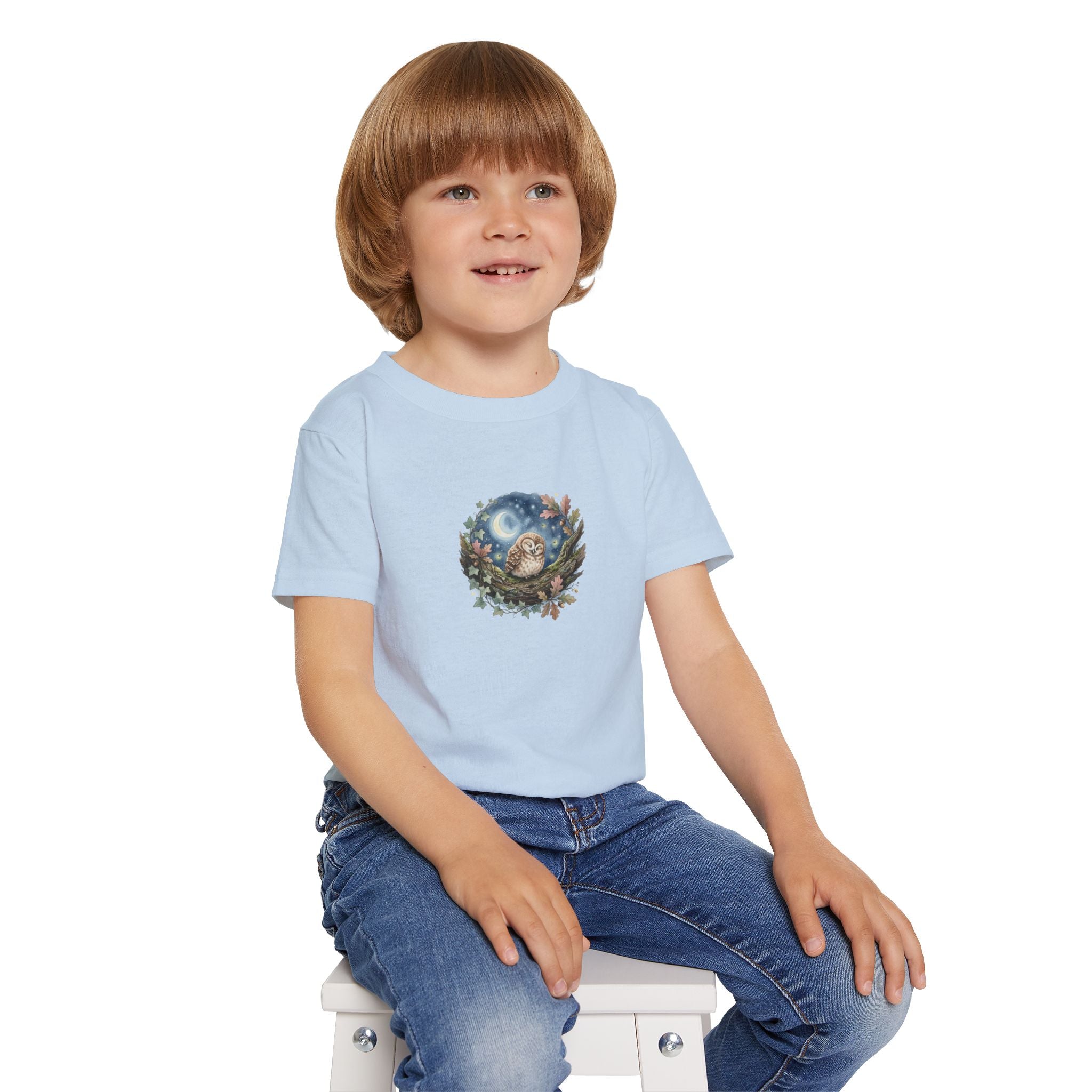 Sleepy Owl Toddler Tee — Woodland Toddler Shirt