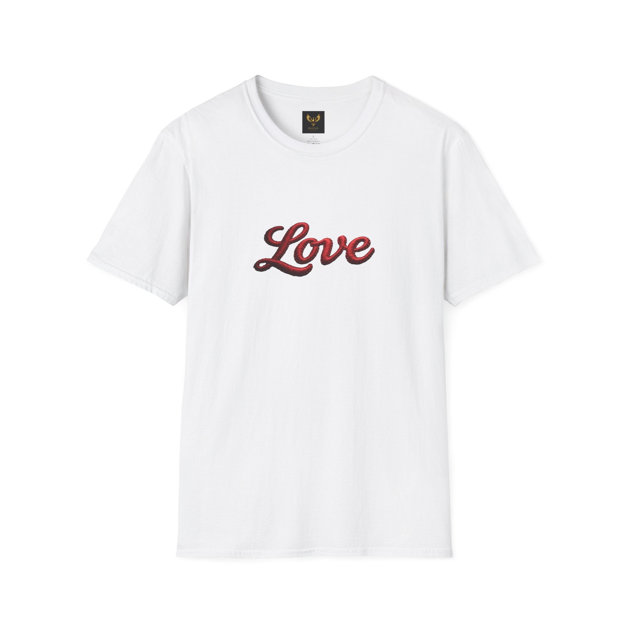 Love Script T-Shirt Elegant Black Typography