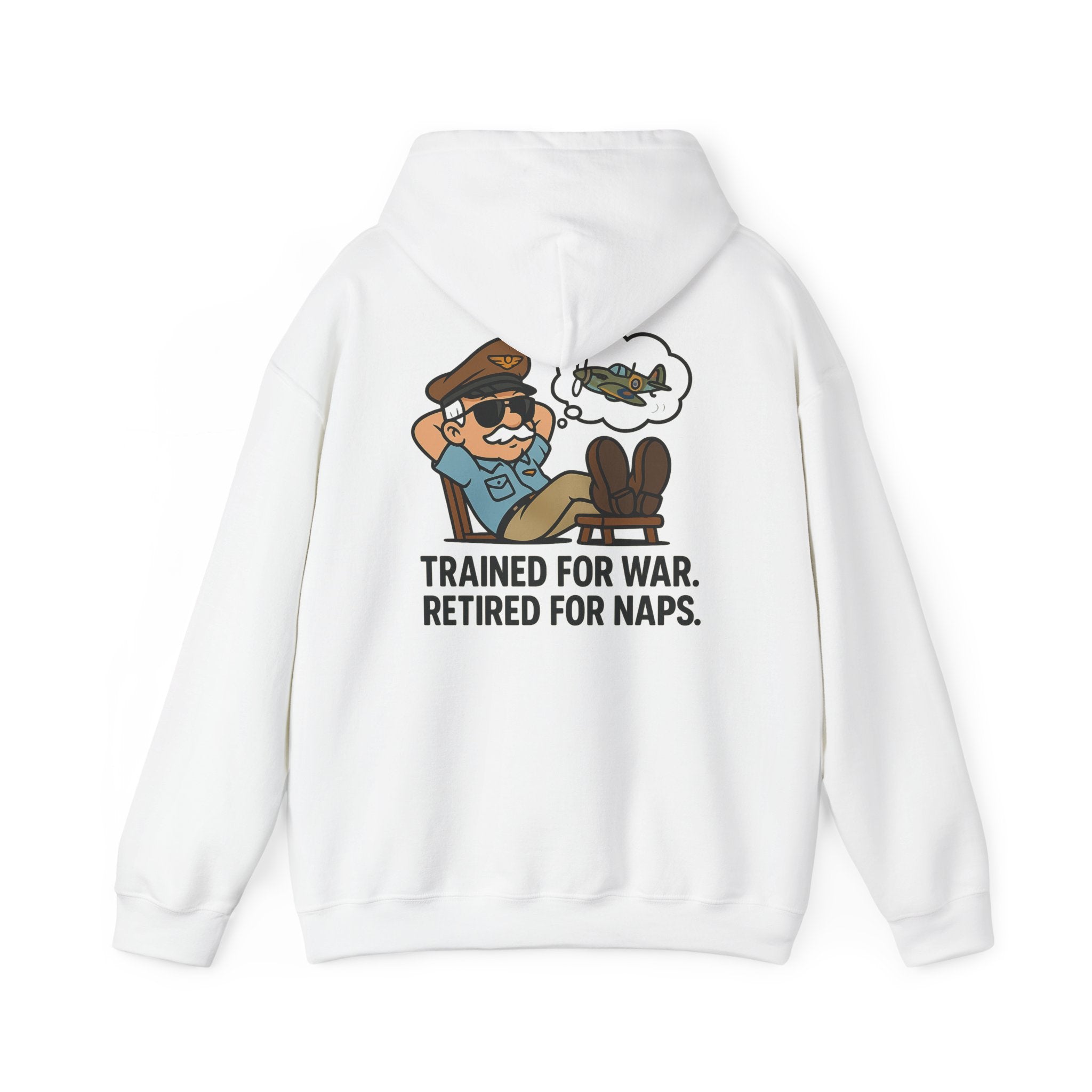 Retired for Naps Hoodie front view featuring &