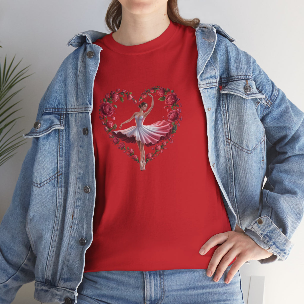 Ballerina T-Shirt with a delicate pirouette design, perfect for showing love on Valentine’s.