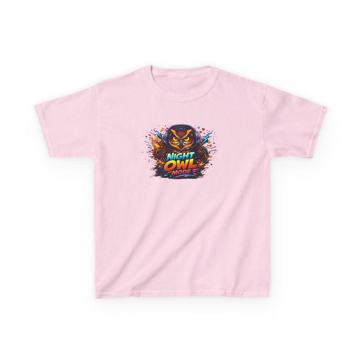'Night Owl' Colorful Gamer Owl Graphic — Kids Tee
