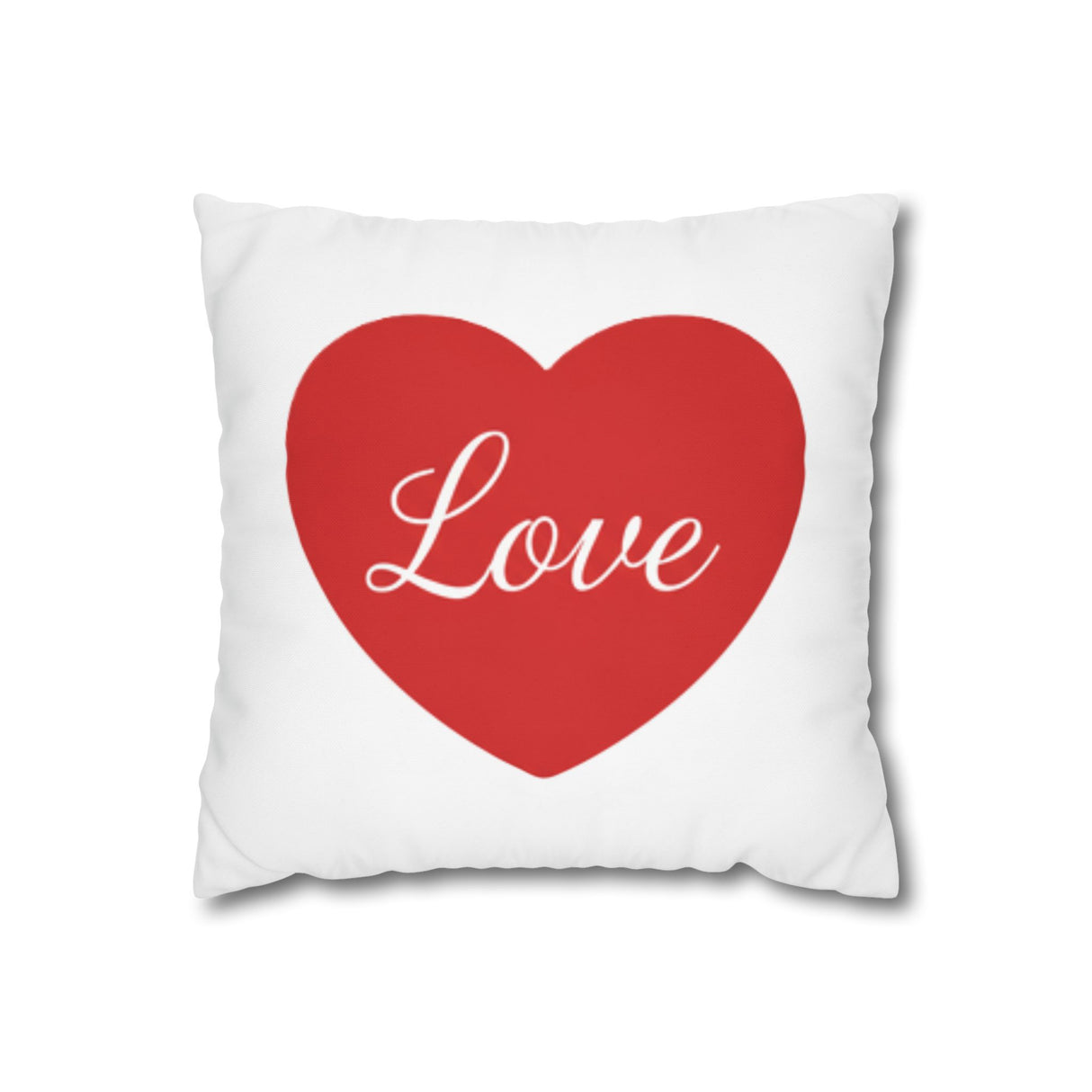 Love Heart Pillowcase — Square Decorative Throw Pillow Cover