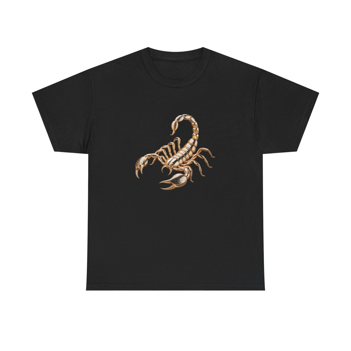 Casual setting with a person wearing the Scorpion Graphic Tee — Desert Scorpion Illustration T-Shirt while sipping coffee.