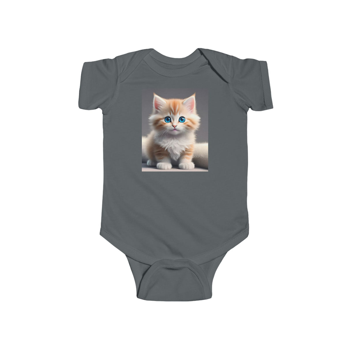 Cute Cat Infant Bodysuit - Adorable Jersey Onesie for Baby, featuring breathable and soft fabric great for baby's sensitive skin.