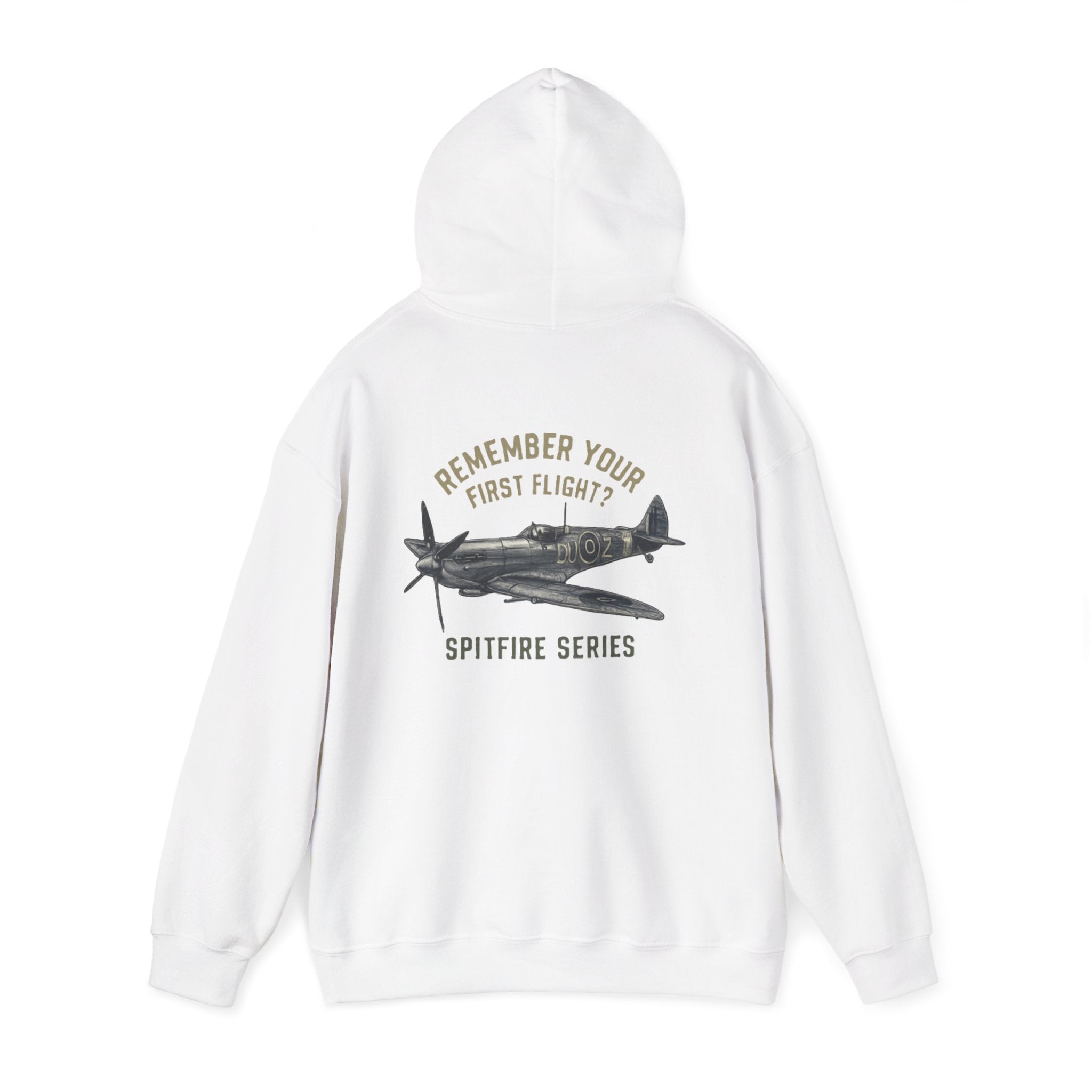 Model in the Spitfire Series Hoodie, captured in an outdoor setting, highlighting its casual and stylish appeal.