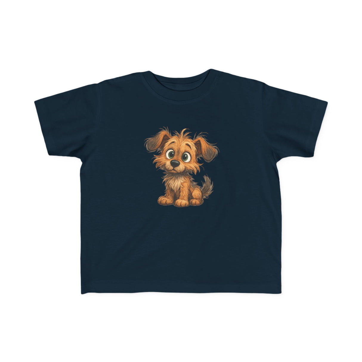 Cute Puppy Toddler T-Shirt showcasing the vibrant design suitable for casual wear.