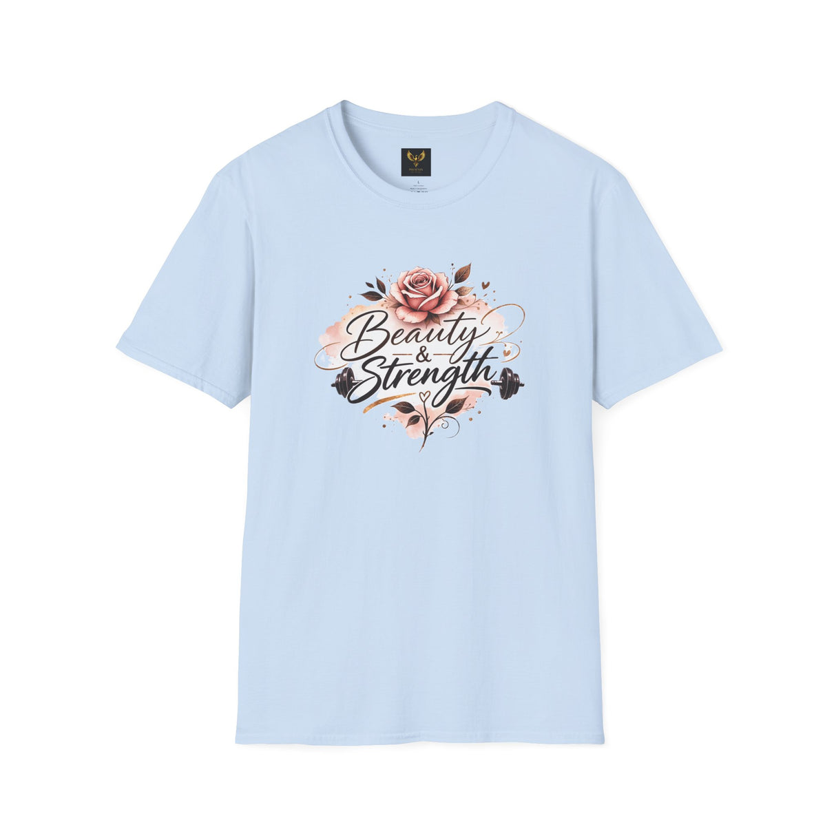 Beauty & Strength Floral T-Shirt — Inspirational Women's Motivational Tee