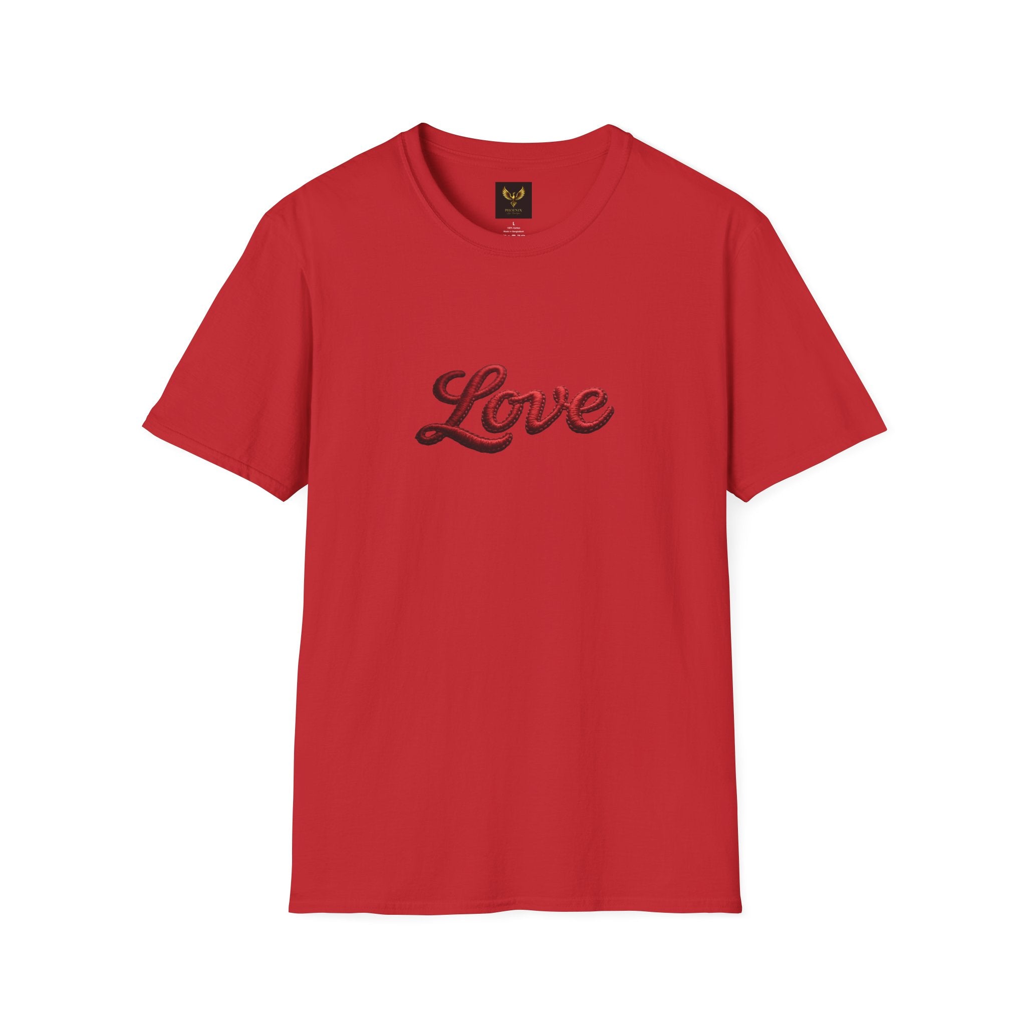 Love Script T-Shirt Elegant Black Typography