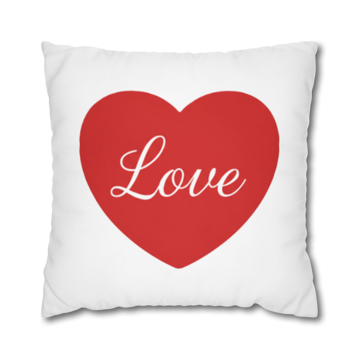 Love Heart Pillowcase — Square Decorative Throw Pillow Cover