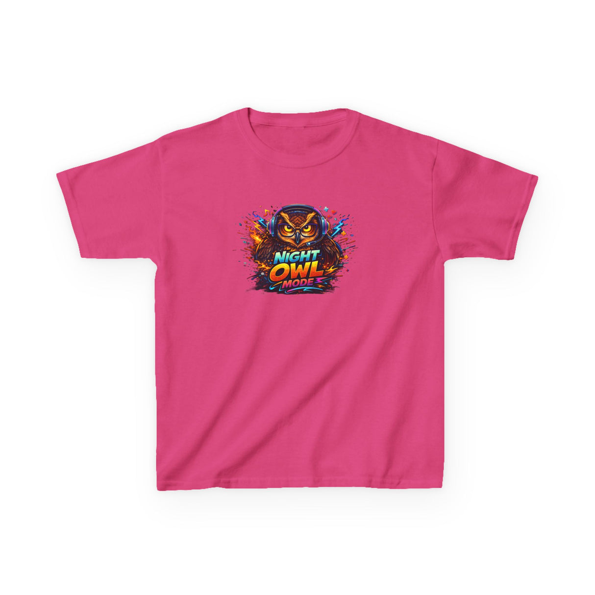 'Night Owl' Colorful Gamer Owl Graphic — Kids Tee