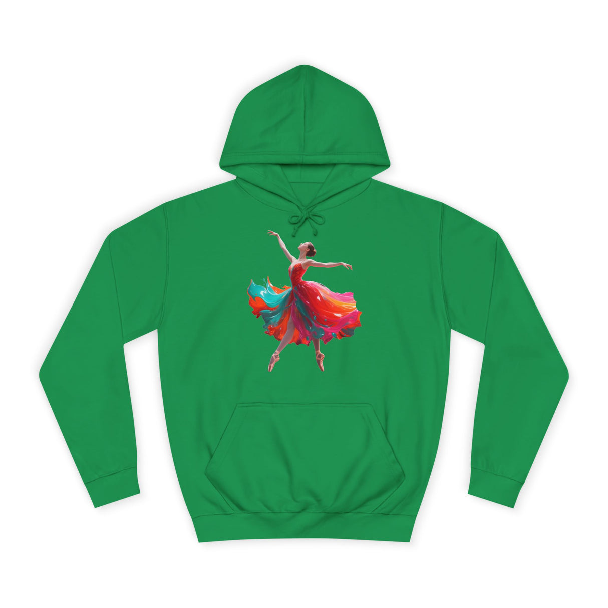 Casual outdoor scene with model wearing Ballet Dancer Art Hoodie during a breezy walk, merging comfort and style.