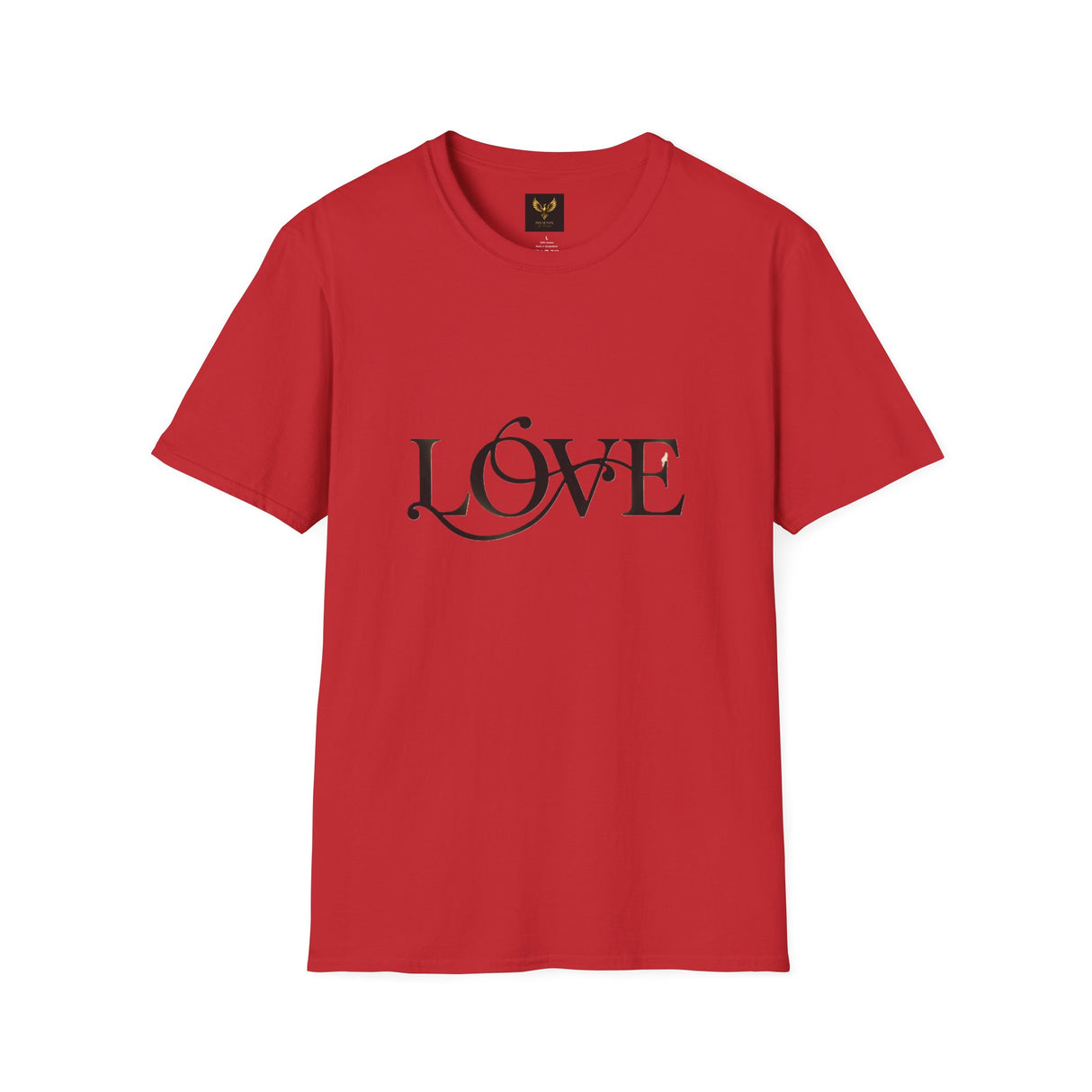 Love Script T-Shirt — Elegant Black Typography Tee for Everyday