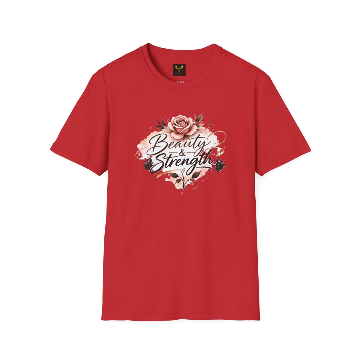 Beauty & Strength Floral T-Shirt — Inspirational Women's Motivational Tee