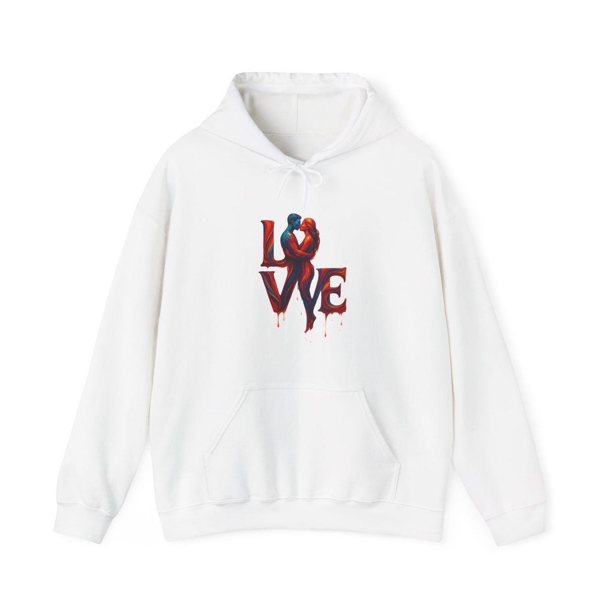 Lifestyle shot of the Love Kiss Hoodie, capturing its intimate romantic look.