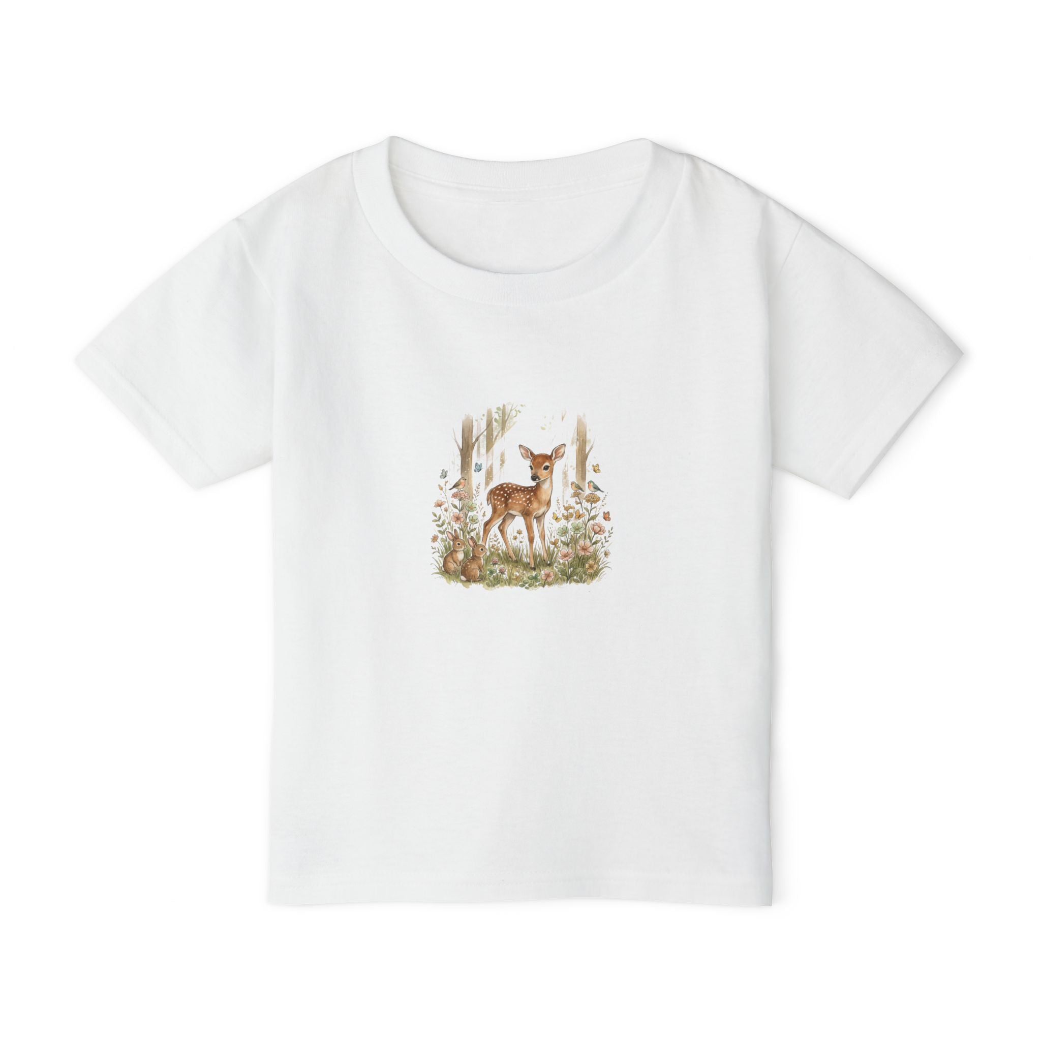 Gentle Deer Toddler Tee — Cute Baby Fawn Woodland Graphic T-Shirt