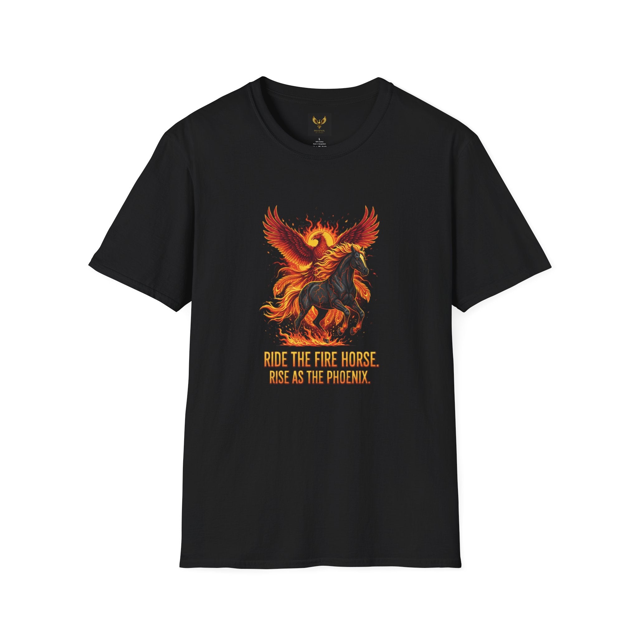 Phoenix Horse T-Shirt Ride the Fire Horse Rise as Phoenix