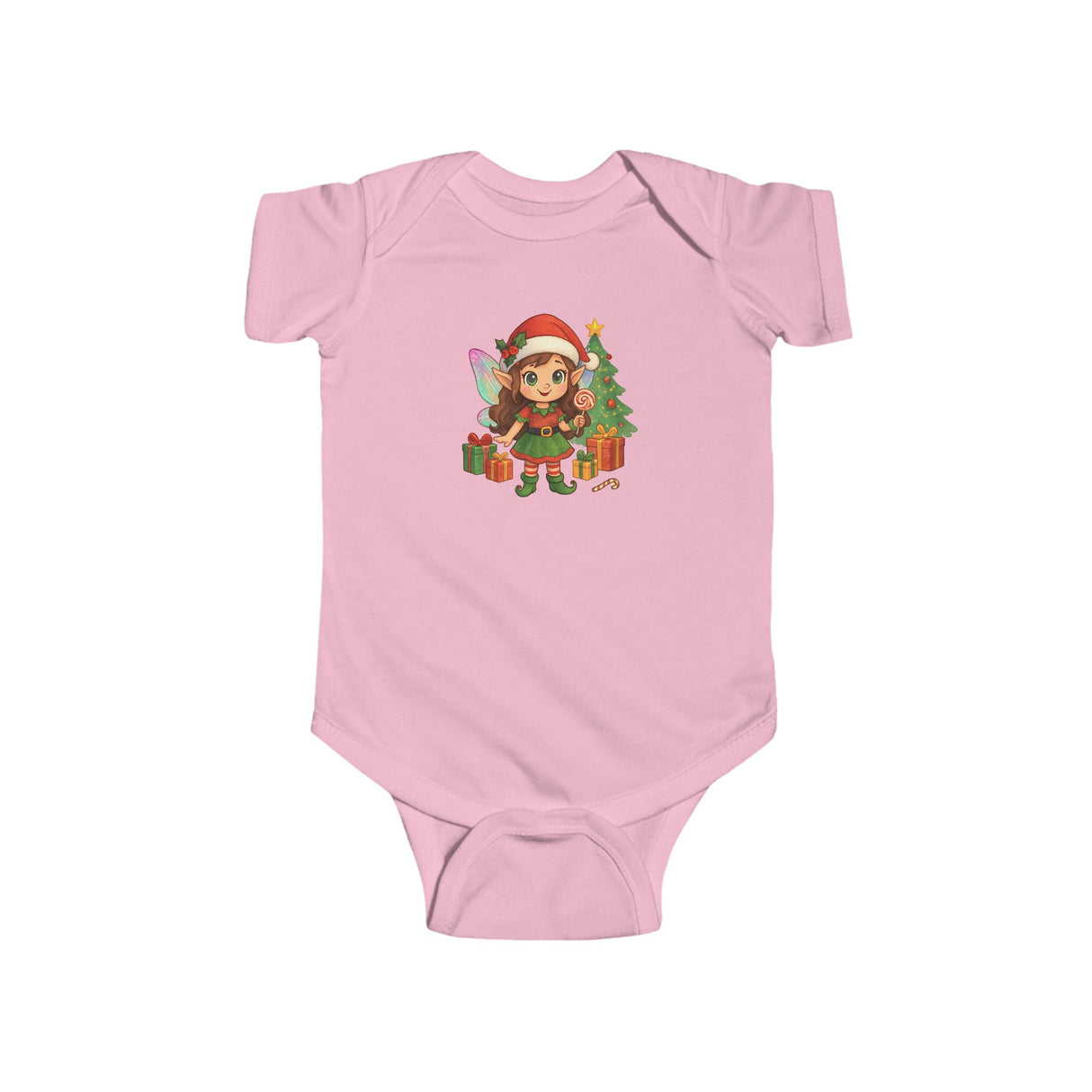 Baby Christmas Elf Bodysuit — Cute Holiday Infant Onesie in vibrant colors for festive occasions