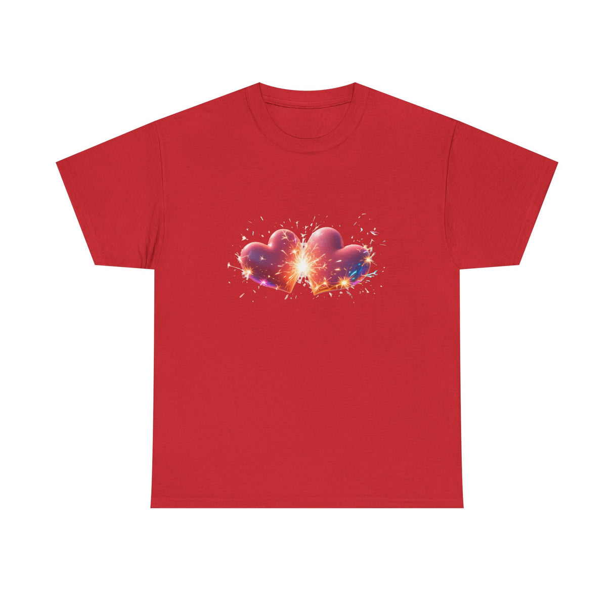 Cosmic Heart T-Shirt displayed against a cozy backdrop, perfect for gifting.