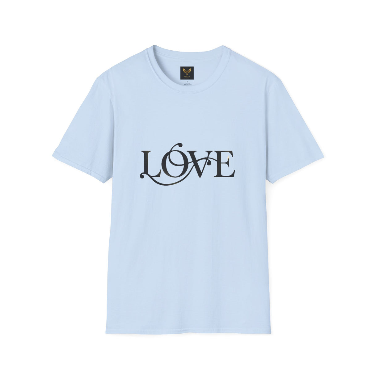 Love Script T-Shirt — Elegant Black Typography Tee for Everyday