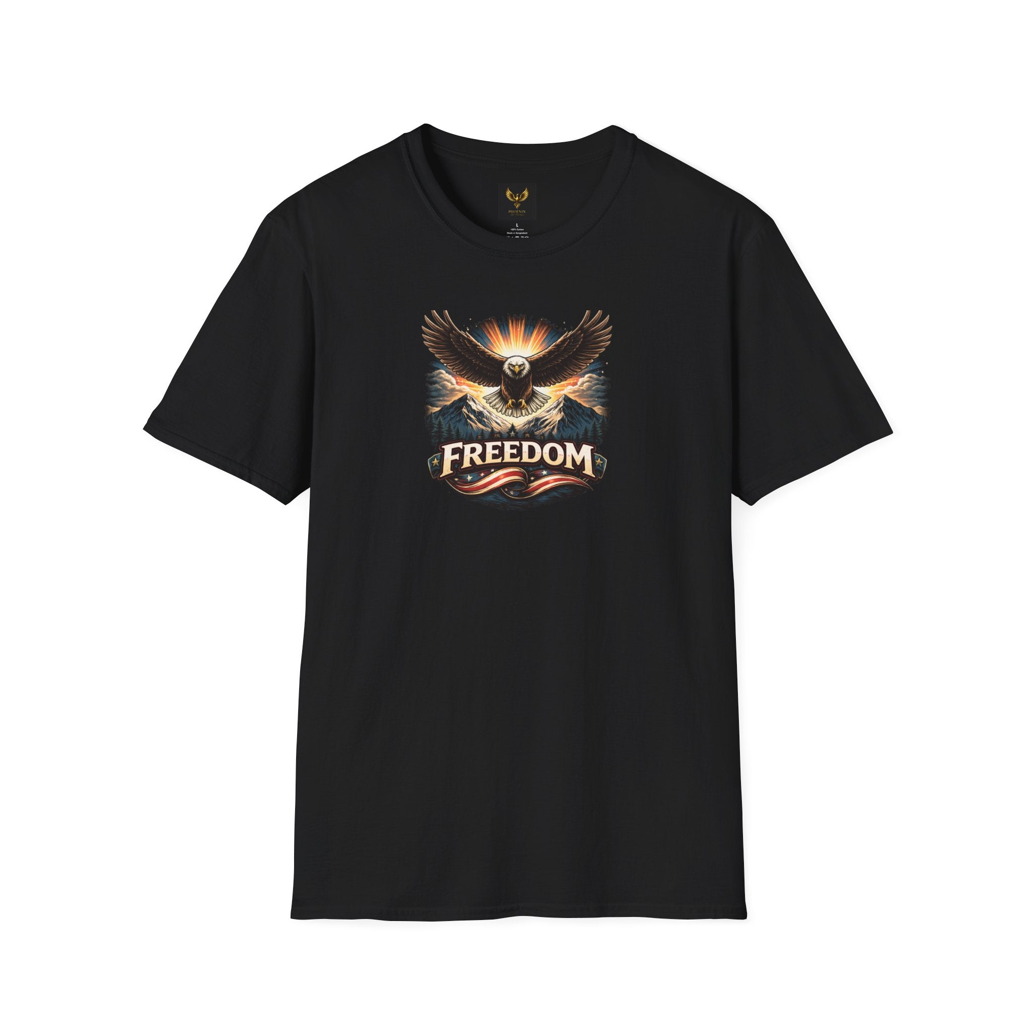 freedom eagle t-shirt patriotic bald eagle graphic tee front view
