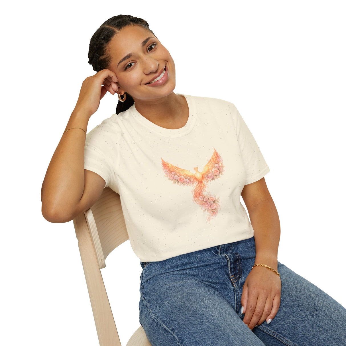 Phoenix Flame Watercolor Graphic T-Shirt
